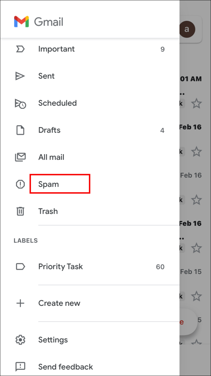Gmail spam