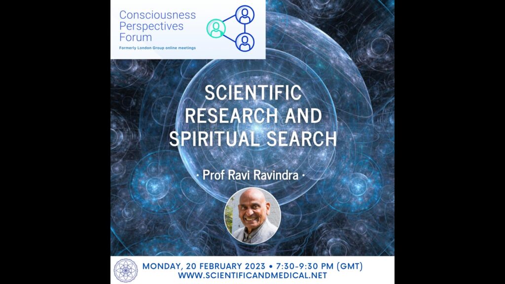 ravi ravindra scientific research and spiritual search consciousness perspectives forum 20th february 2023 vimeo thumbnail